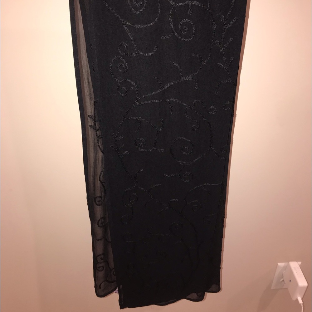 Sheer black floral wrap